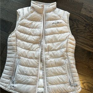 Eddie Bauer Off-White Quilted Vest